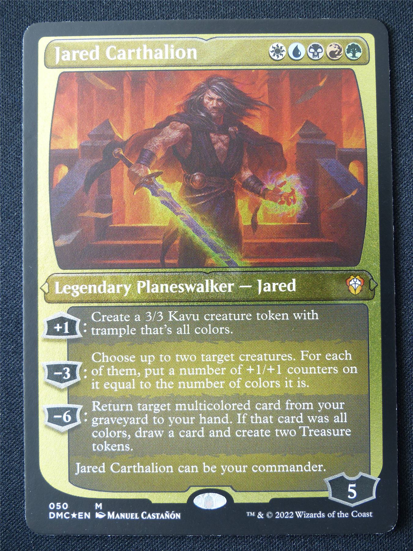 Jared Carthalion Foil Thick Card Commander - DMC - Mtg Card #AS