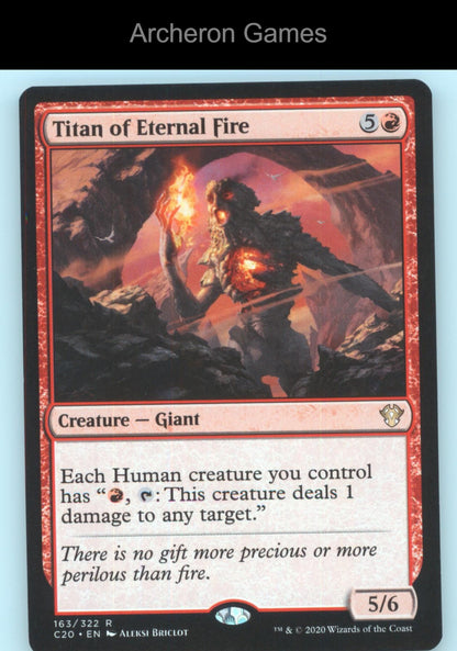 Titan of Eternal Fire 163 R MTG Card Commander 2020