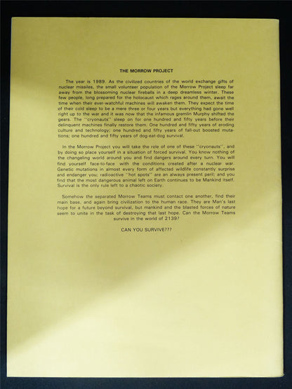 The Morrow Project - Roleplaying Booklet #2RG
