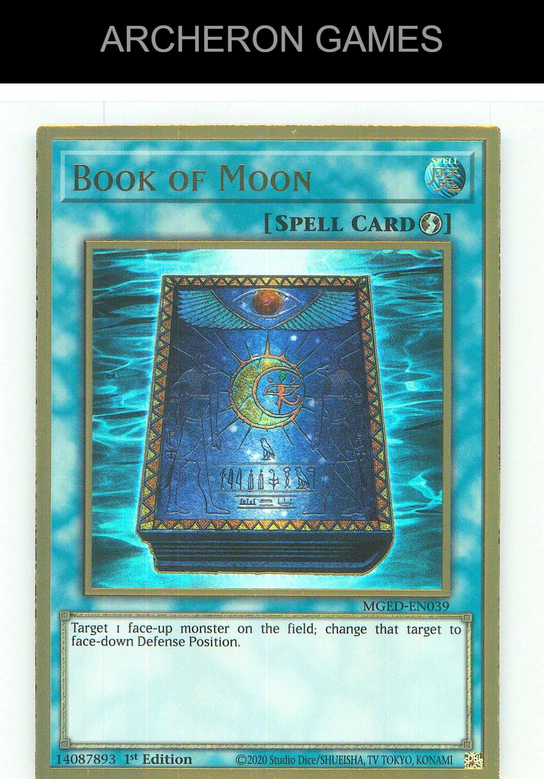 Book of Moon Premium Gold Rare YUGIOH Card 1st Edition