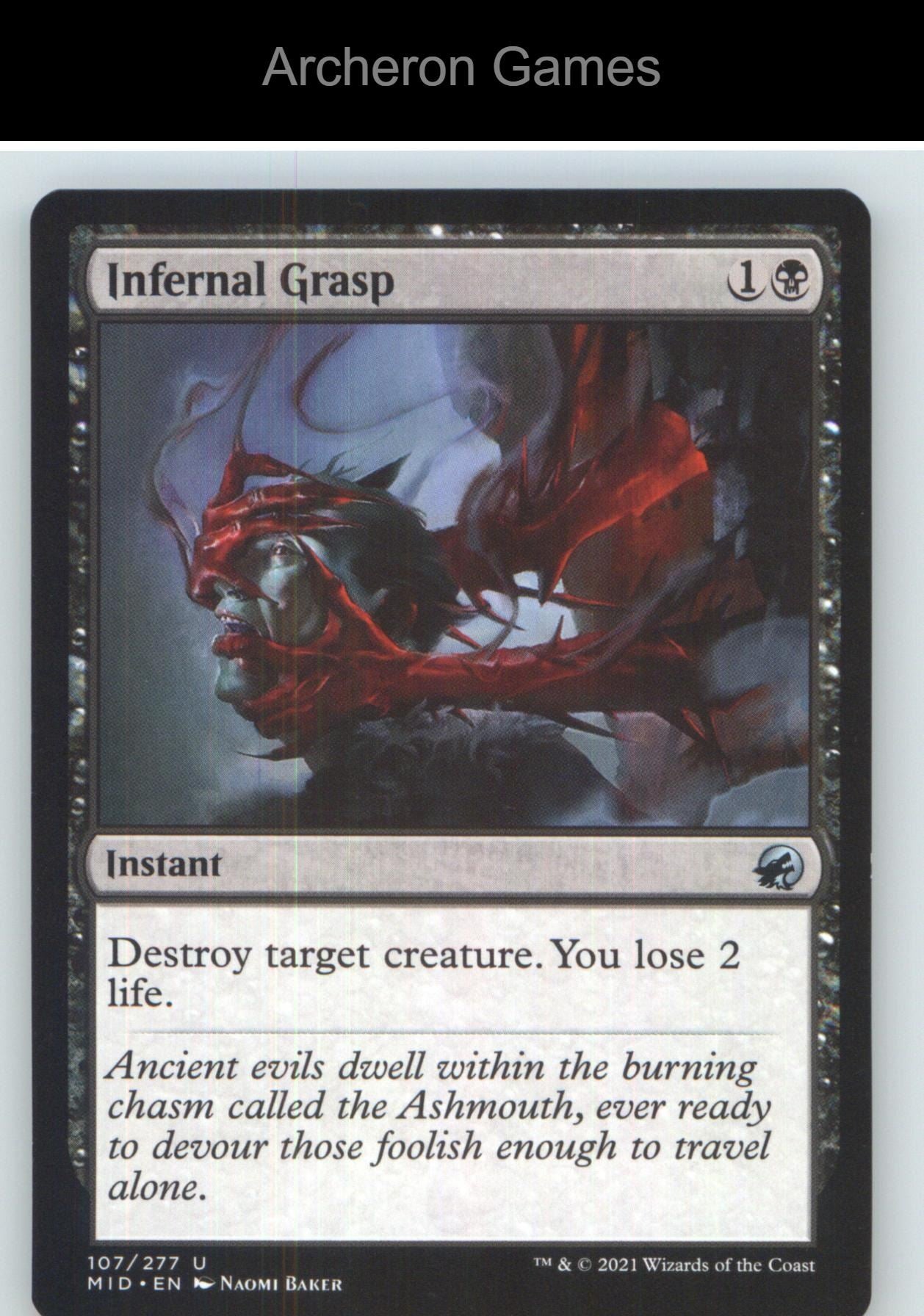 Infernal Grasp MID 107 UC MTG Card NM/EX+