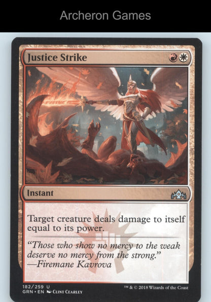 Justice Strike 182 UC MTG Card Guilds of Ravnica