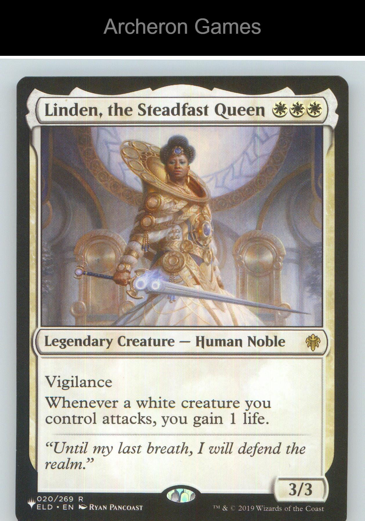 Linden, the Steadfast Queen ELD 20 R MTG Card NM/EX+