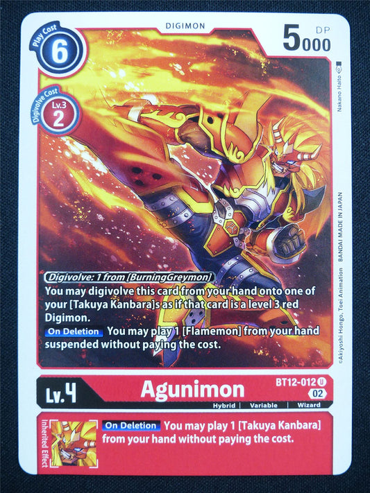 Agunimon BT12-012 U - Digimon Card #M5