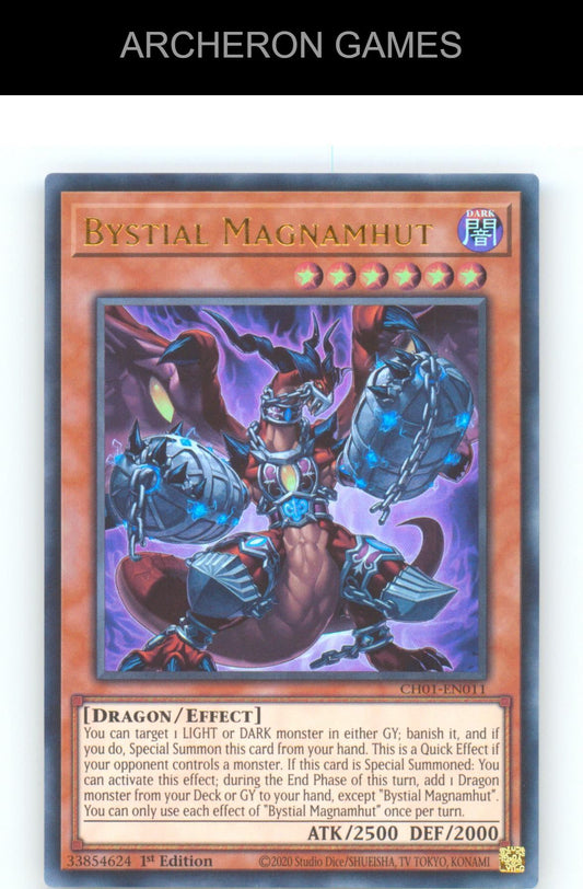 Bystial Magnamhut Ultra Rare YUGIOH Card 1st Edition
