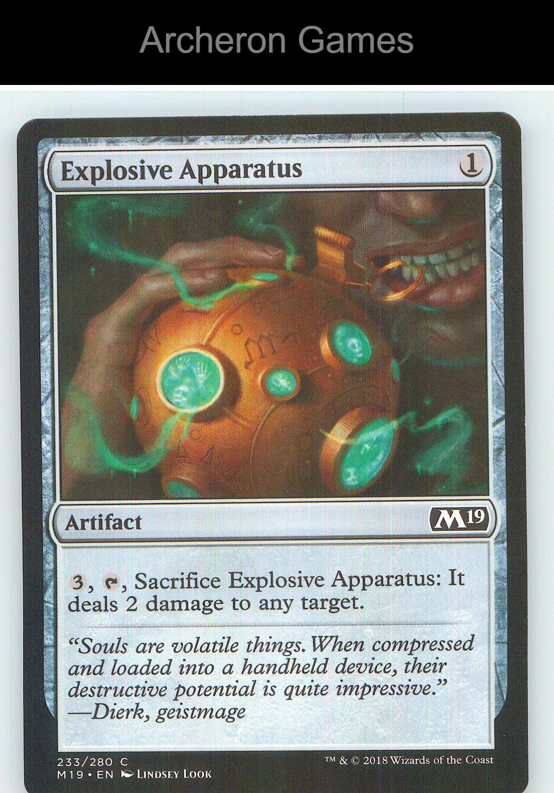 Explosive Apparatus M19 233 C MTG Card NM/EX+