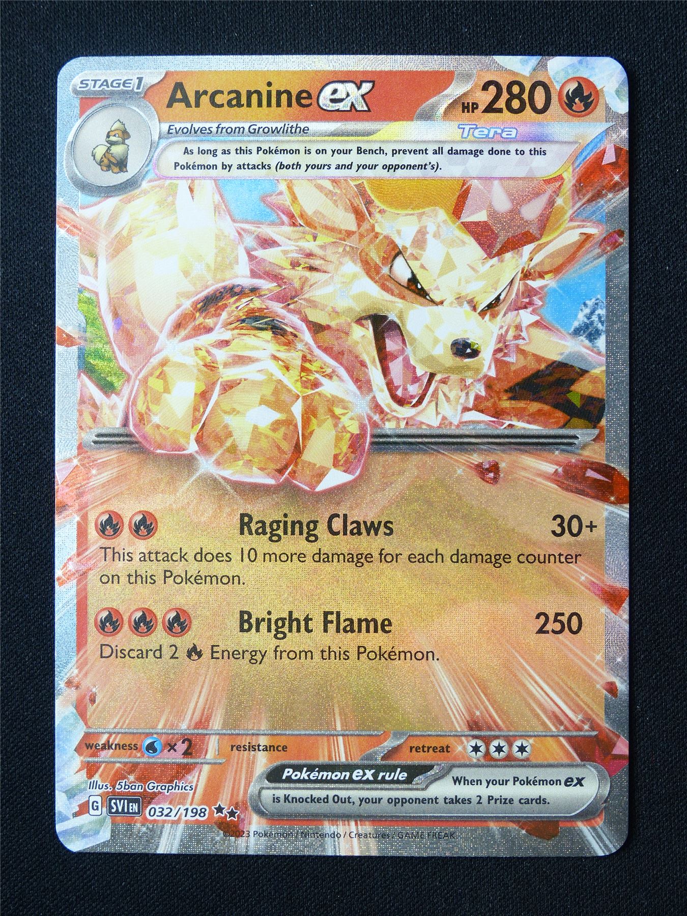 Arcanine EX 032/198 Textured Holo - Pokemon Card #2RD