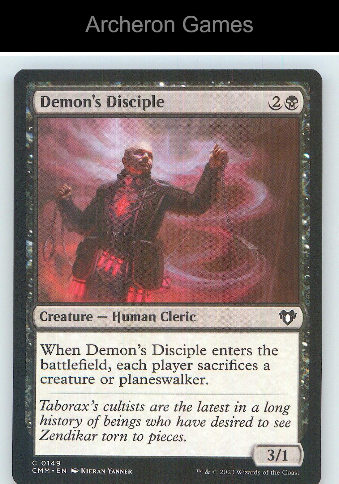 Demon's Disciple CMM 149 C MTG Card NM/EX+