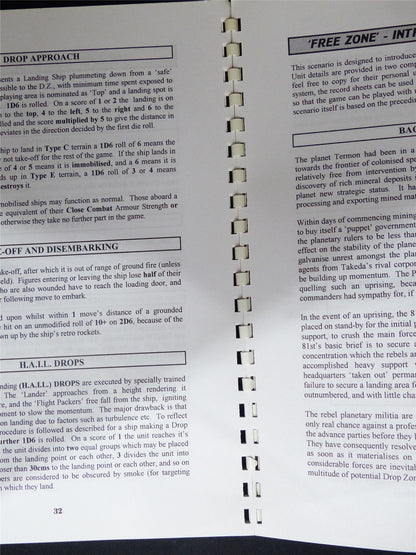 Dropwing Science Fiction infantry Combat - Miniatures Rulebook Booklet #1WY