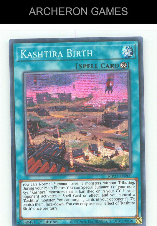 Kashtira Birth Prismatic Secret Rare YUGIOH Card 1st Edition
