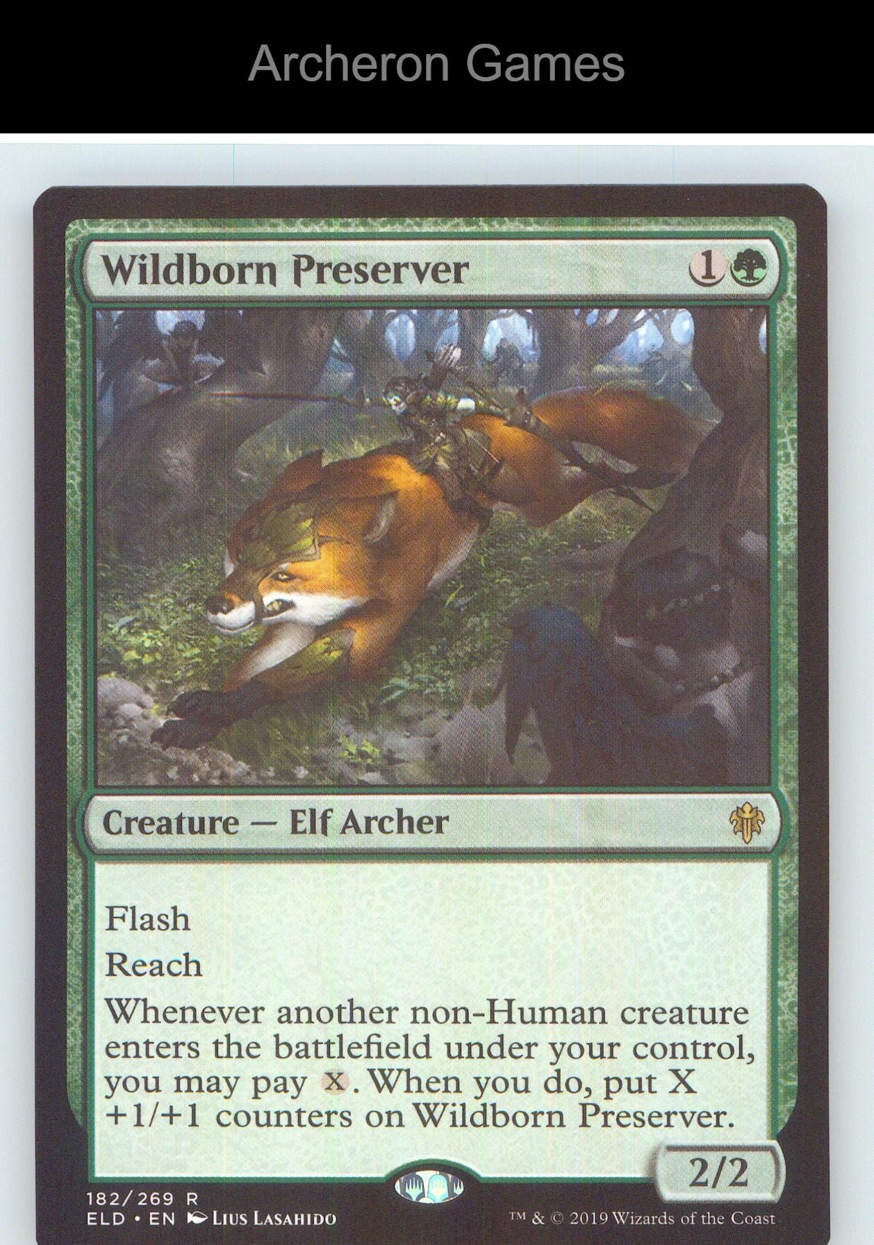 Wildborn Preserver ELD 182 R MTG Card NM/EX+