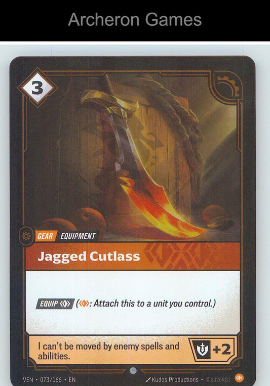 Jagged Cutlass VEN 073/166 C Vendetta Riftbound Card