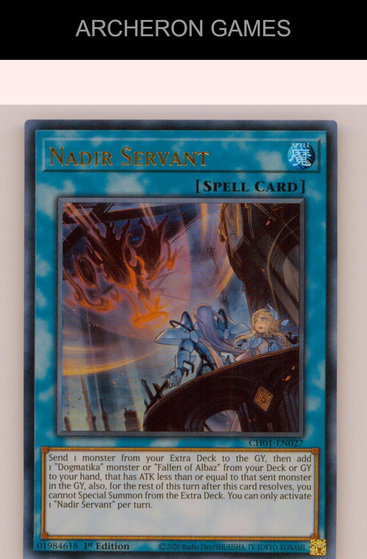 Nadir Servant Ultra Rare YUGIOH Card 1st Edition