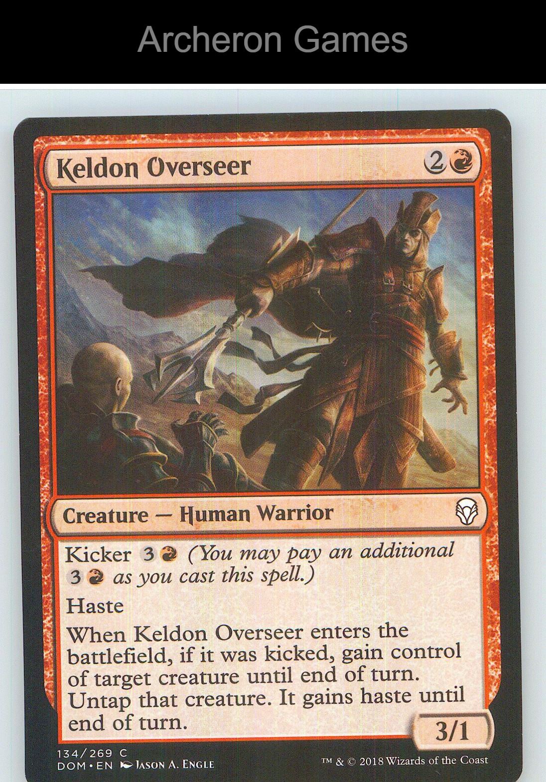 Keldon Overseer DOM 134 C MTG Card NM/EX+