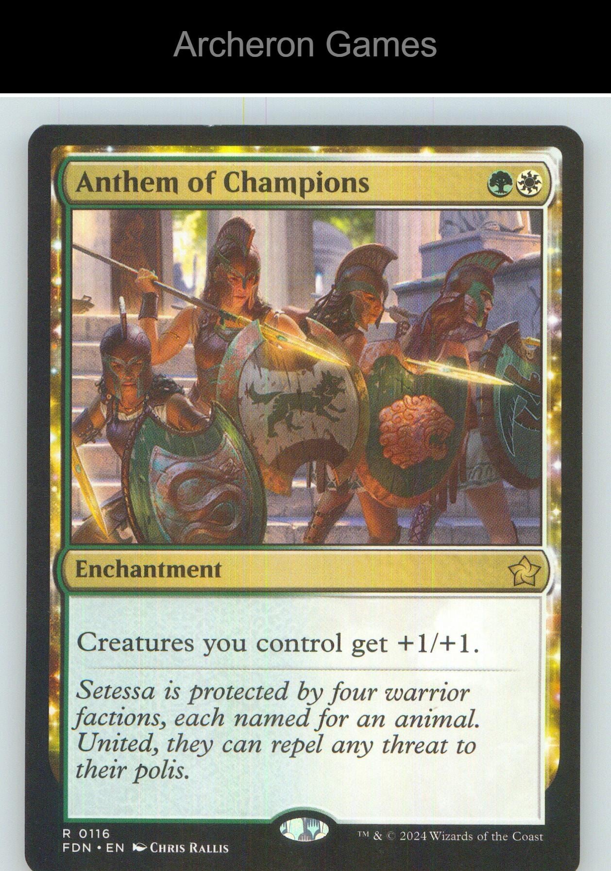 Anthem of Champions FDN 116 R MTG Card NM/EX+