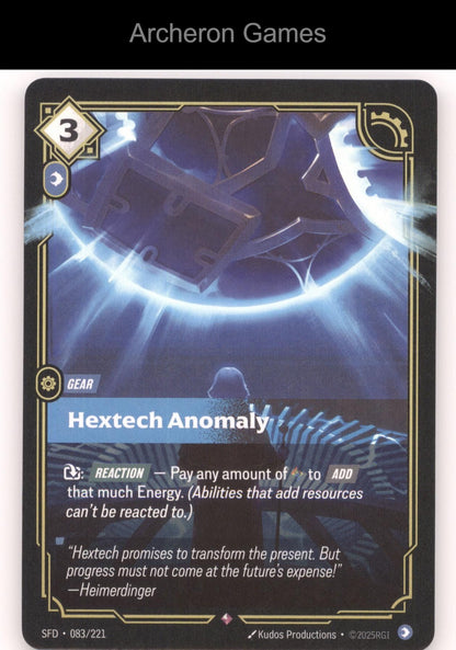 Hextech Anomaly SFD 083/221 R  Card Spiritforged
