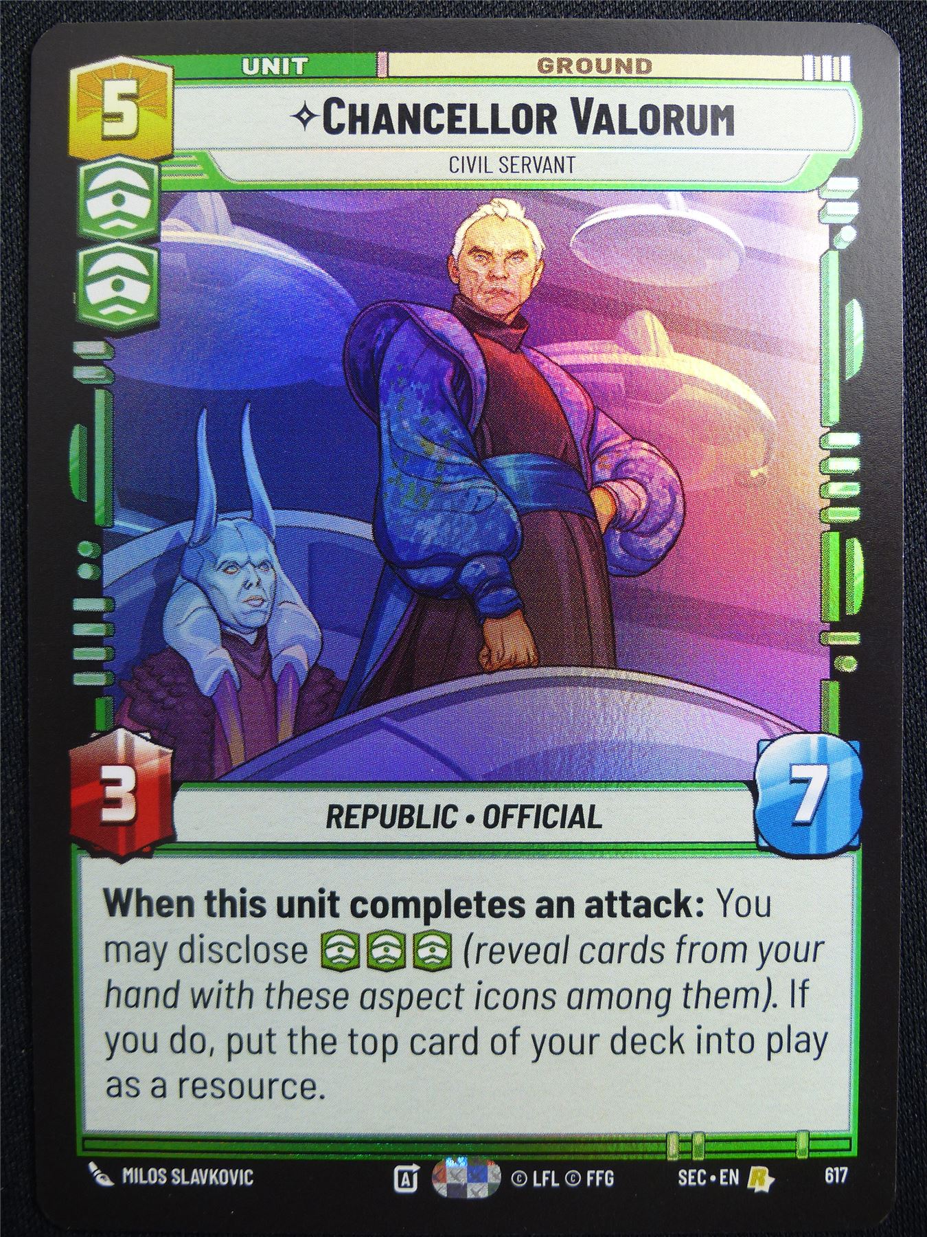 Chancellor Valorum 617 Foil - Star Wars Unlimited Card #4VH