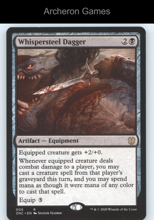 Whispersteel Dagger 5 R MTG Card Commander: Zendikar Rising