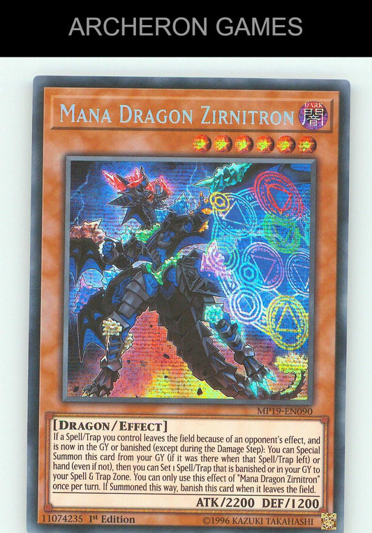 Mana Dragon Zirnitron SEC YUGIOH Card