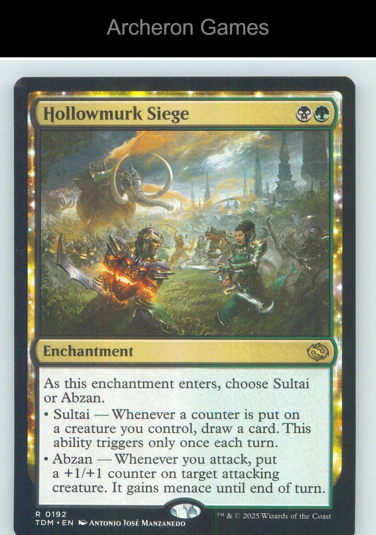 Hollowmurk Siege TDM 192 R MTG Card NM/EX+