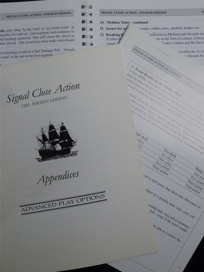 Sailing Navy Wargames: Signal Close Action 4th Edition Rules - Booklet #BZ