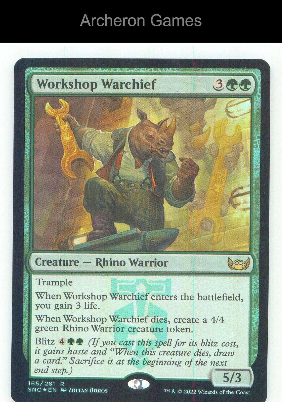 Workshop Warchief SNC 165 R MTG Card NM/EX+ Foil