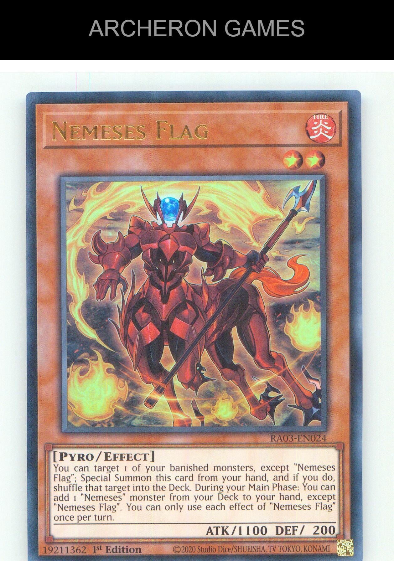 Nemeses Flag (UR) UR YUGIOH Card 1st Edition