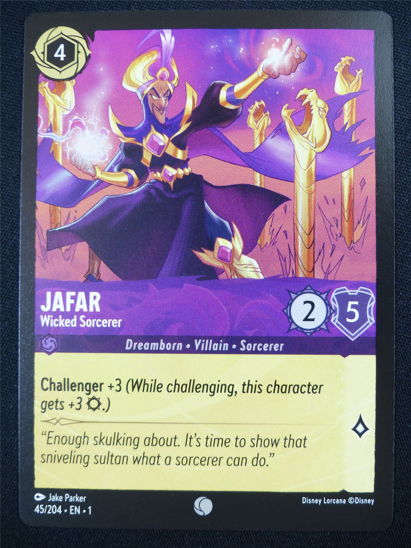 Jafar Wicked Sorcerer 45/204 - Lorcana Card #4RK