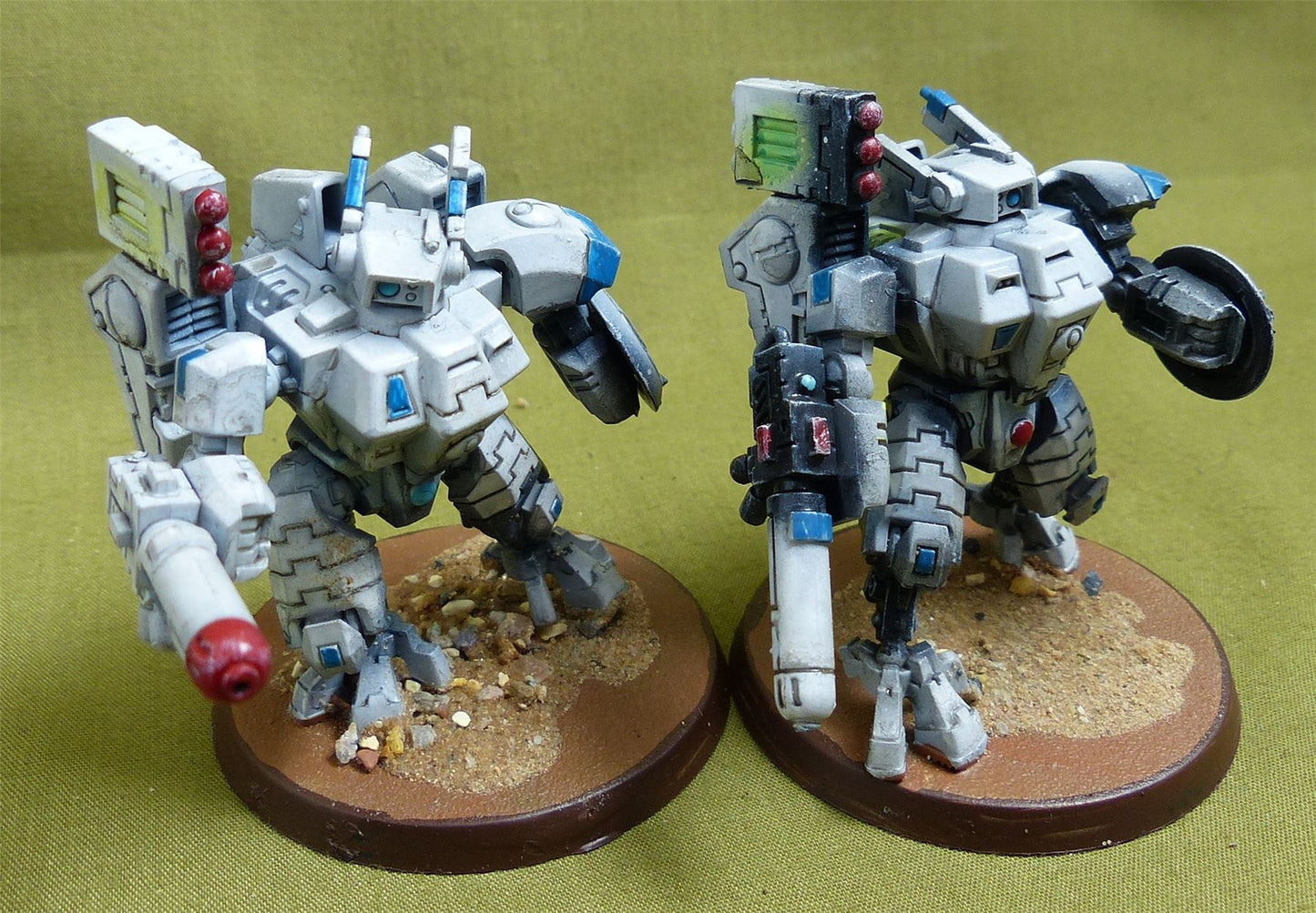 XV8 Crisis Battlesuit Team set of 2 painted - Tau Empire - Warhammer 40K #2YX
