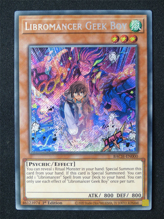 Libromancer Geek Boy BACH Secret Rare - 1st ed Yugioh Card #C