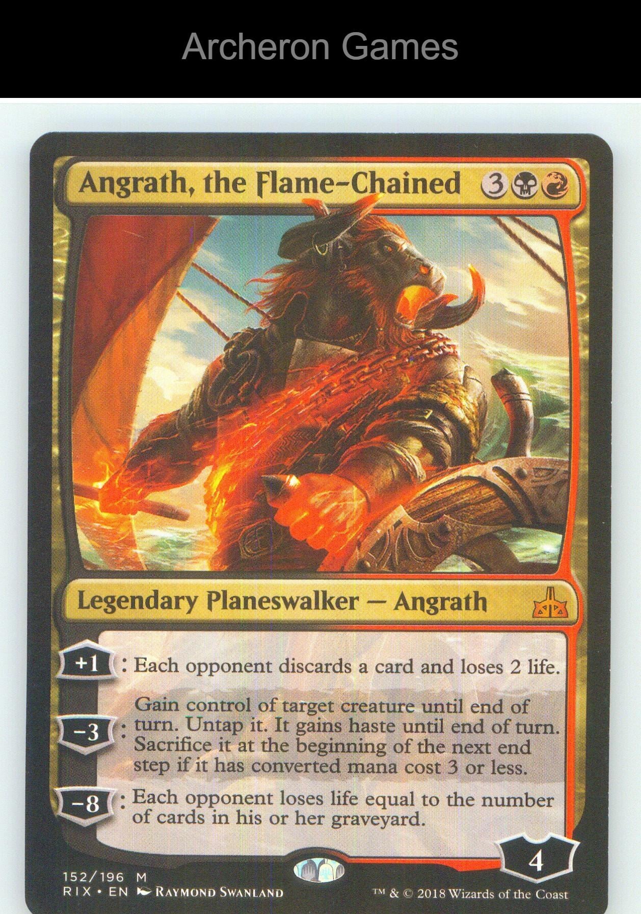 Angrath, the Flame-Chained RIX 152 Mythic MTG Card NM/EX+