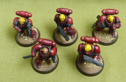 Intercessor Squad set of 5 painted - Blood Angels - Warhammer 40K #3ZB