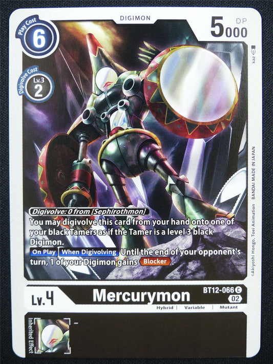 Mercurymon BT12-066 - Digimon Card #PI