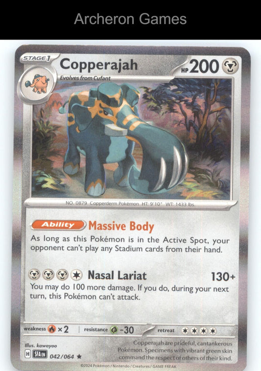 Pokemon Card Copperajah 042/064 HOLO R Prize Pack Series Cards