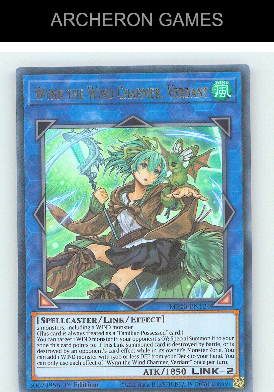 Wynn the Wind Charmer, Verdant Ultra Rare YUGIOH Card 1st Edition