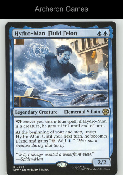 Hydro-Man, Fluid Felon 33 R MTG Card Marvel's Spider-Man