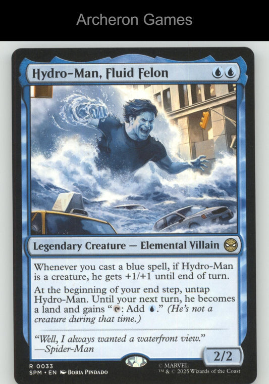 Hydro-Man, Fluid Felon 33 R MTG Card Marvel's Spider-Man