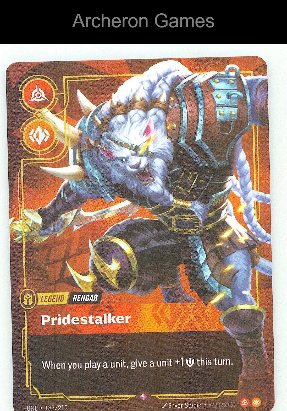 Rengar - Pridestalker UNL 183/219 R Unleashed Riftbound Card