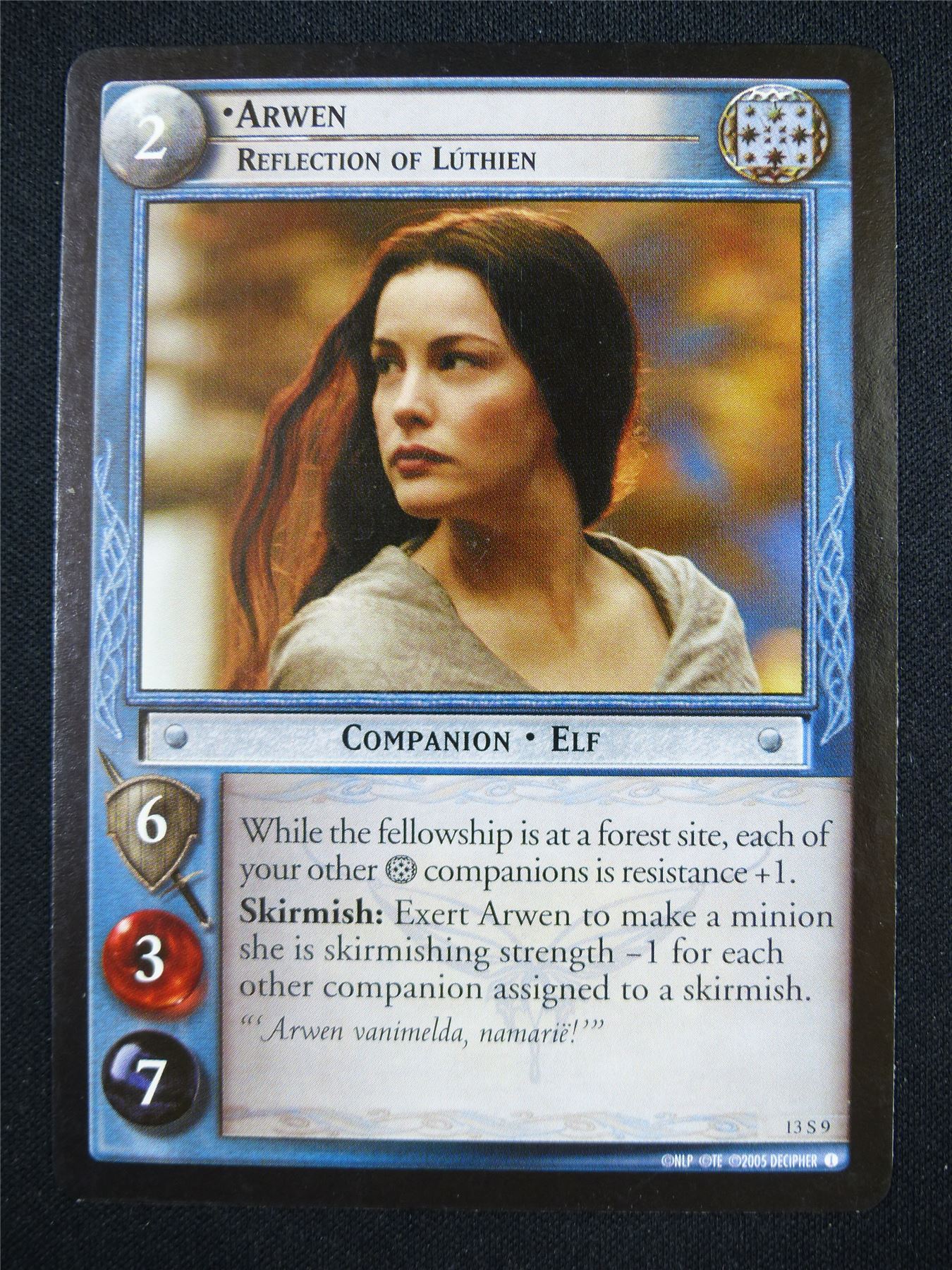 Arwen Reflection of Luthien 13 S 9 - LotR Card #185