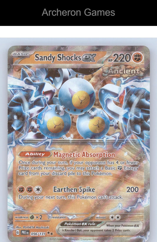 Pokemon Card Sandy Shocks ex PRE 056/131 HOLO Double Rare Prismatic Evolutions
