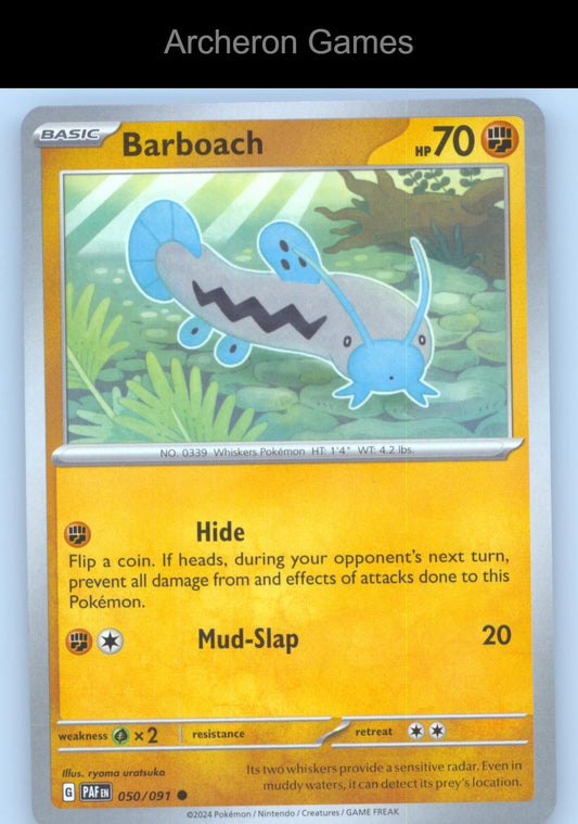 Pokemon Card Barboach PAF 050/091 C Paldean Fates