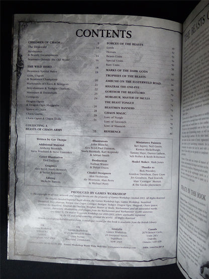 Warhammer Armies: Beasts of Chaos 6th Edition Softback - Warhammer Old World #1HT