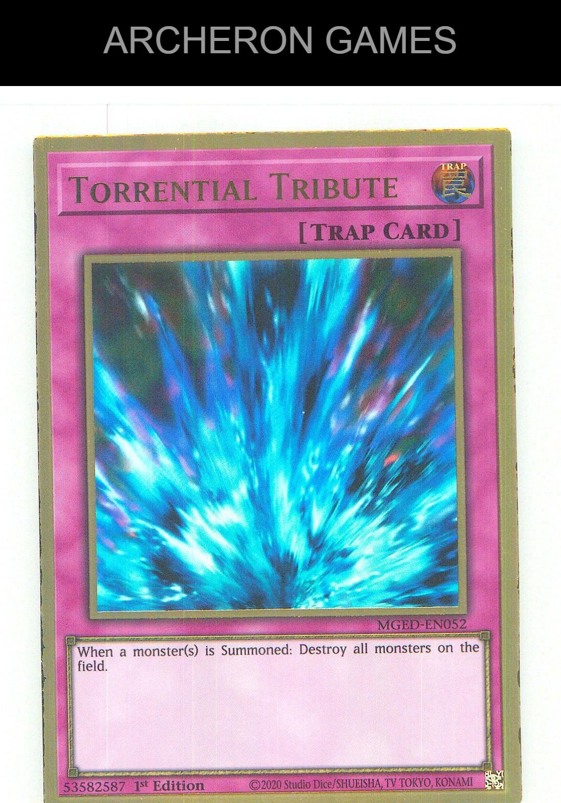 Torrential Tribute Premium Gold Rare YUGIOH Card 1st Edition