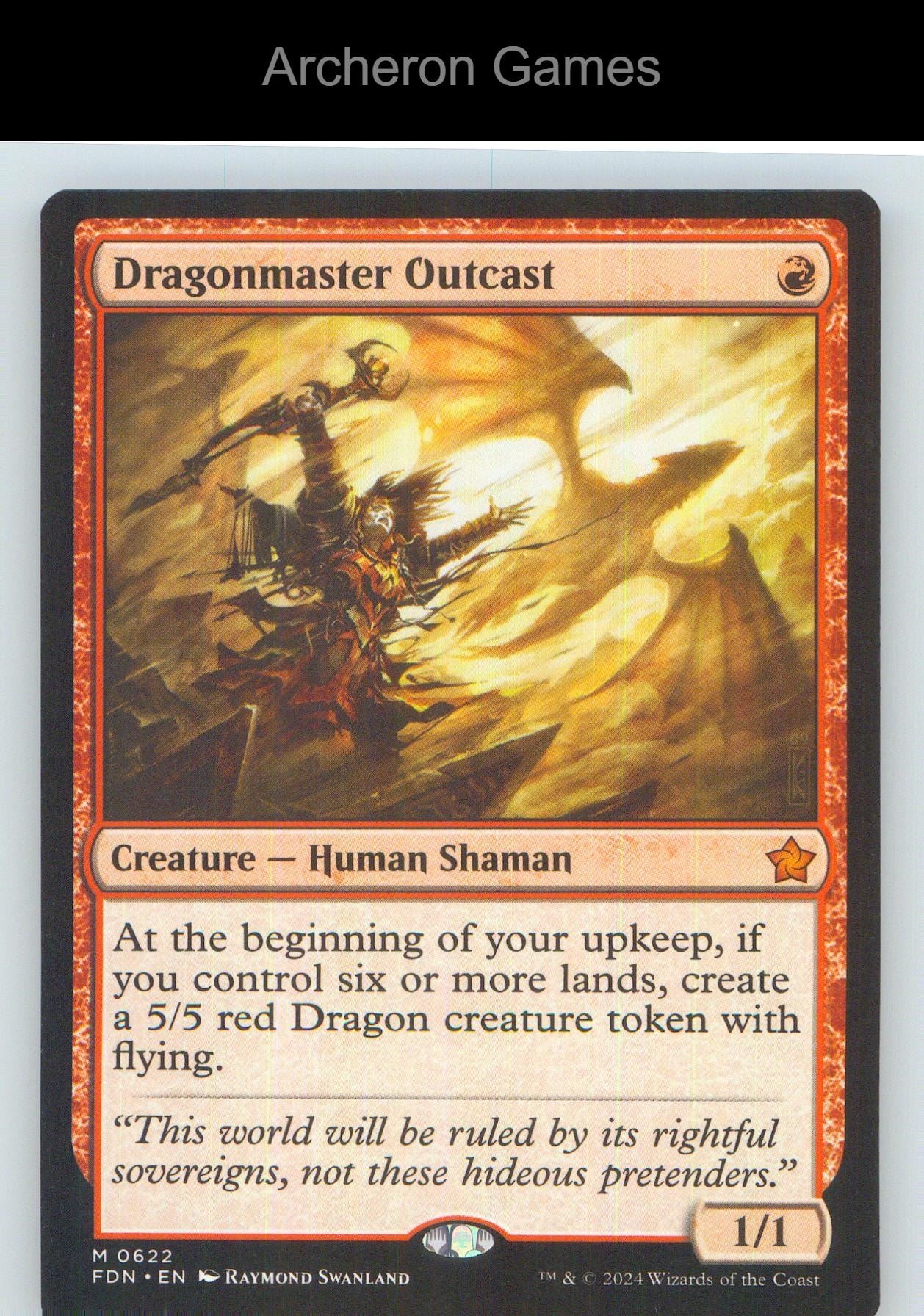 Dragonmaster Outcast FDN 622 Mythic MTG Card NM/EX+