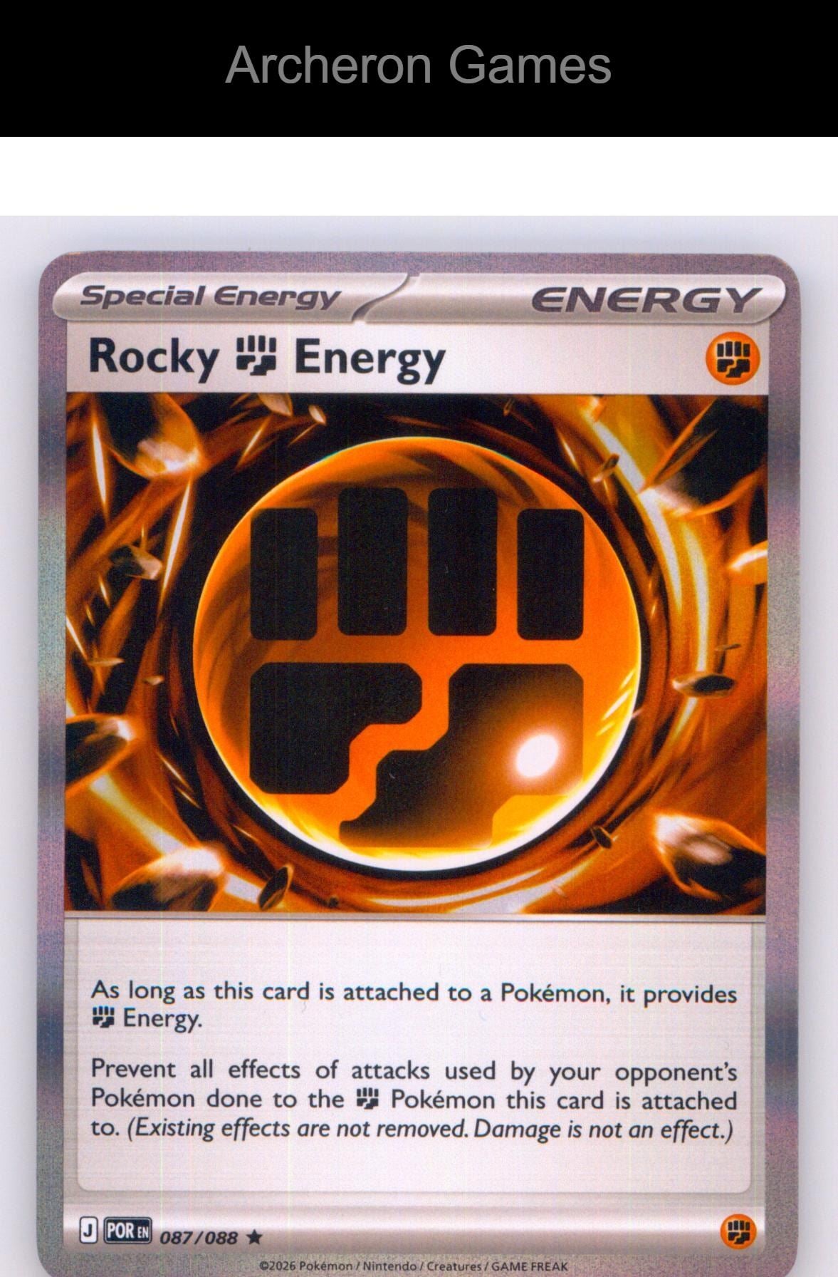 Pokemon Card Rocky Fighting Energy ME03 087/088 R Perfect Order Holo