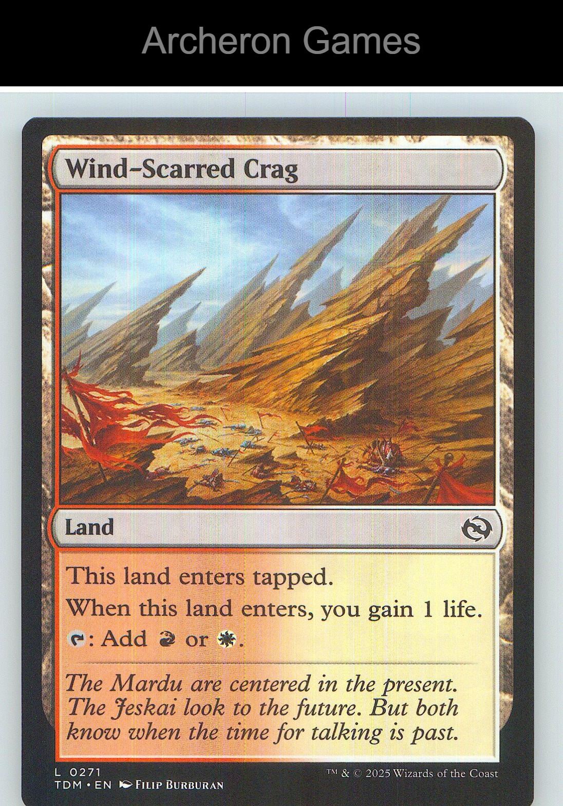 Wind-Scarred Crag TDM 271 Land MTG Card NM/EX+
