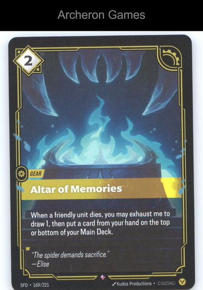 Altar of Memories SFD 169/221 R  Card Spiritforged