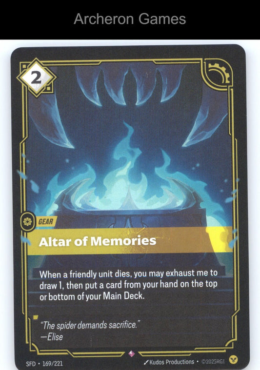 Altar of Memories SFD 169/221 R  Card Spiritforged