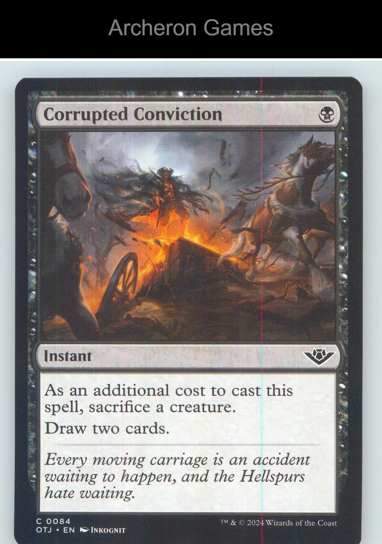 Corrupted Conviction OTJ 84 C MTG Card NM/EX+