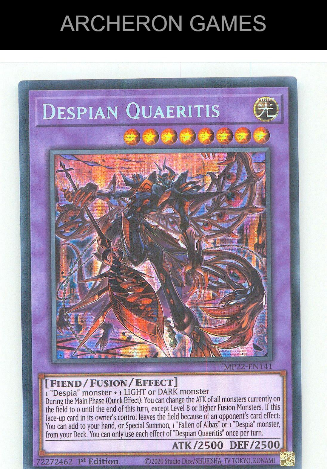 Despian Quaeritis Prismatic Secret Rare YUGIOH Card 1st Edition